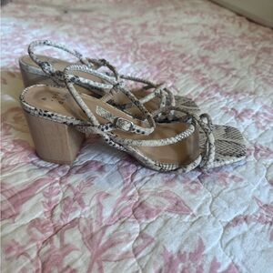 a new day Snakeskin Block Heel Sandals